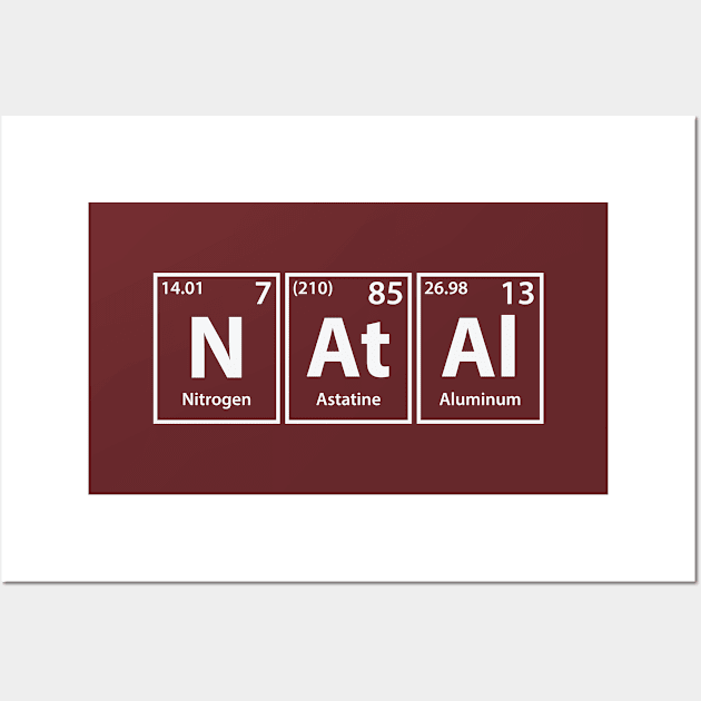 Natal (N-At-Al) Periodic Elements Spelling Wall Art by cerebrands